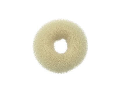 Kulatá výplň do drdolu Sibel - krémová, 8 cm