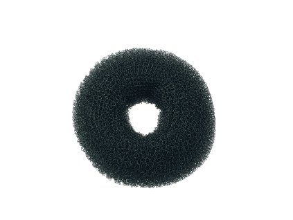 Kulatá výplň do drdolu Sibel - černá, 8 cm