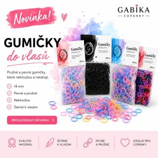 Nové pružné, pevné gumičky jen u nás na eshopu😍 a můžete si vybrat hned ze 4 různých druhů 🩷