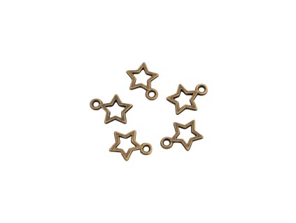 Hvězdička 5ks bronzová