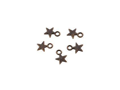 Hvězdička 5ks plná bronzová
