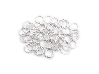 Kroužky 100ks stříbrné (10mm)