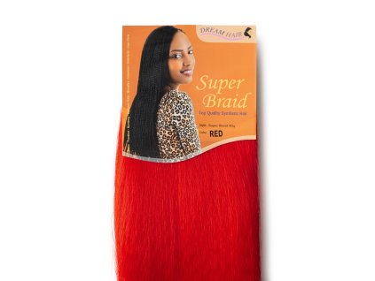 100% Jumbo Braid Kanekalon Super Braid - RED