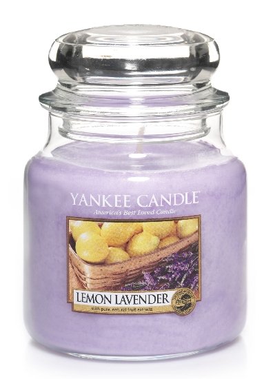 Vonná sviečka Yankee Candle - Lemon lavander Veľkosť sviečky: Stredná