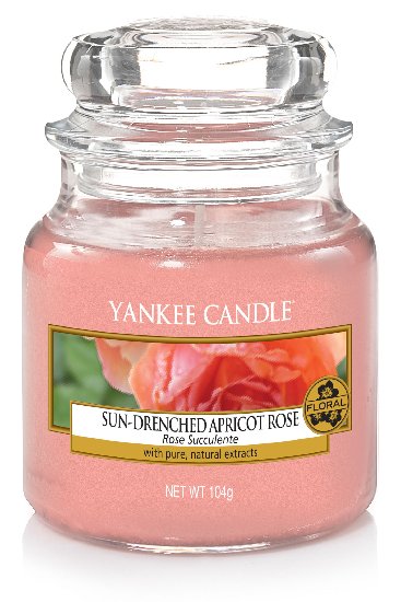 Vonná sviečka Yankee Candle - Sun-drenched apricot rose Veľkosť sviečky: Malá
