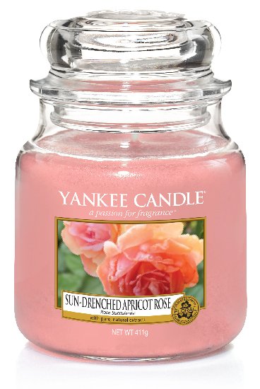 Vonná sviečka Yankee Candle - Sun-drenched apricot rose Veľkosť sviečky: Stredná