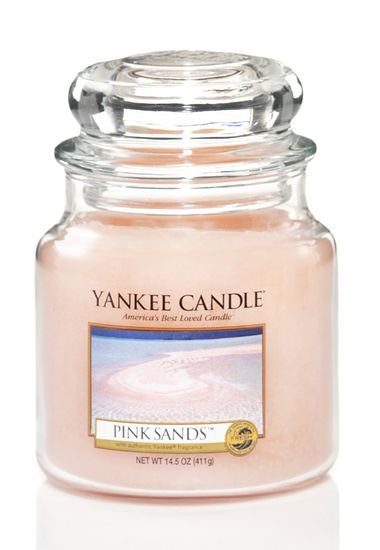 Vonná sviečka Yankee Candle - Pink sands Veľkosť sviečky: Stredná