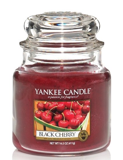 Vonná sviečka Yankee Candle - Black cherry Veľkosť sviečky: Stredná