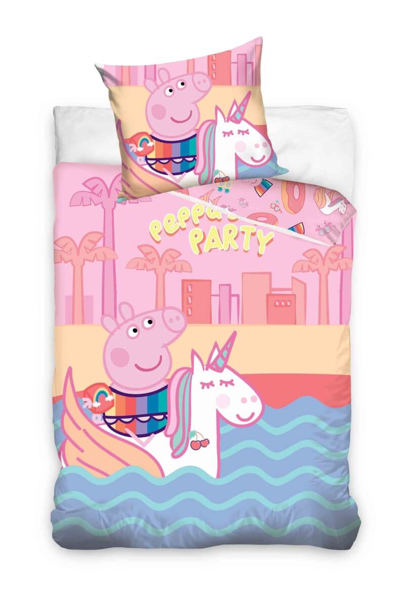 Carbotex Detské obliečky Peppa Pig Unicorn Rozmer: 1x70x80 / 1x140x200 cm