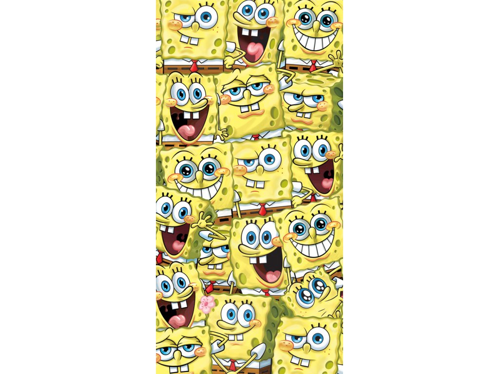 Carbotex Detská plážová osuška Sponge Bob - 70x140cm