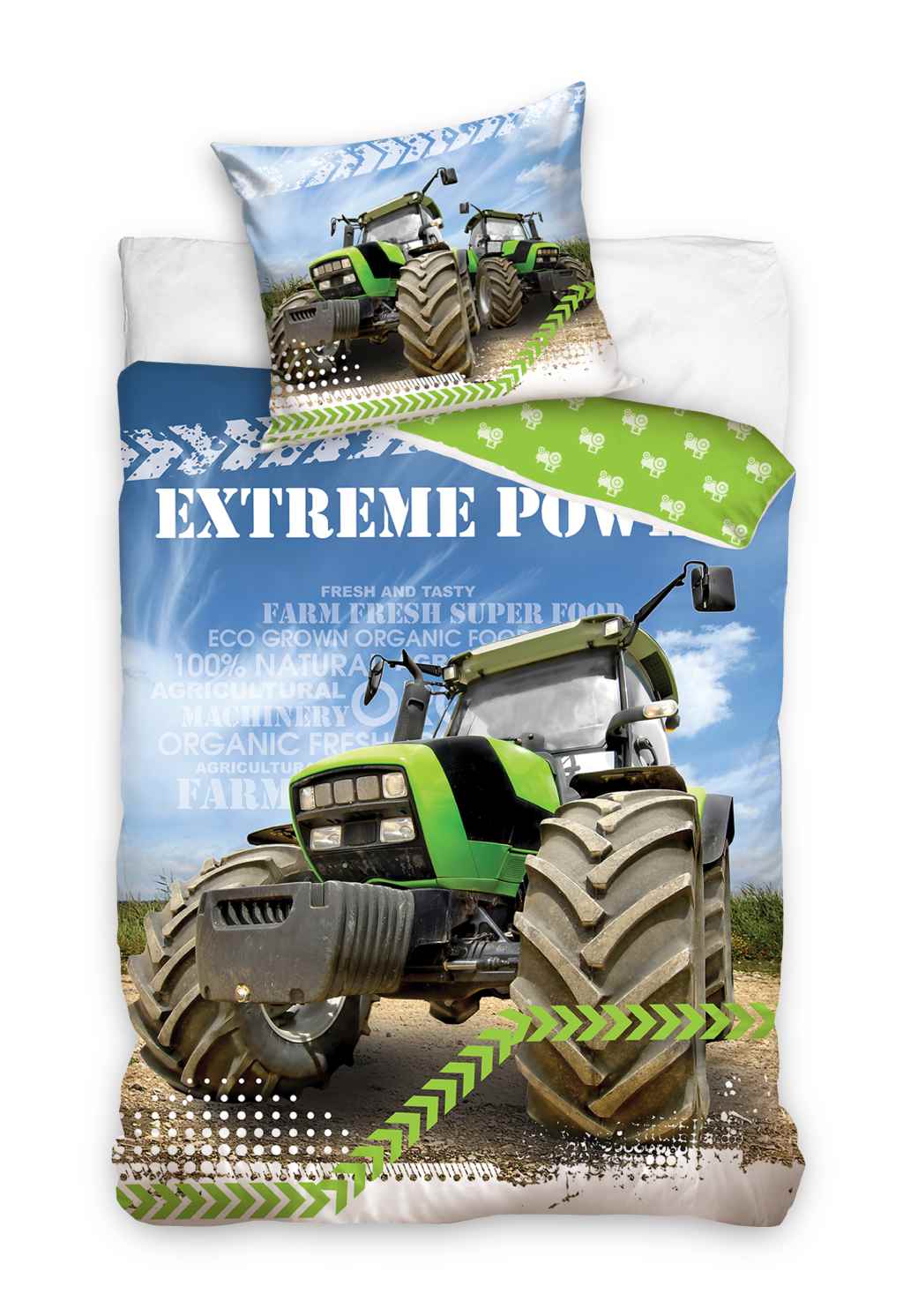 Posteľné obliečky na posteľ pre chlapcov traktor Rozmer: 1x70x90 / 1x140x200 cm