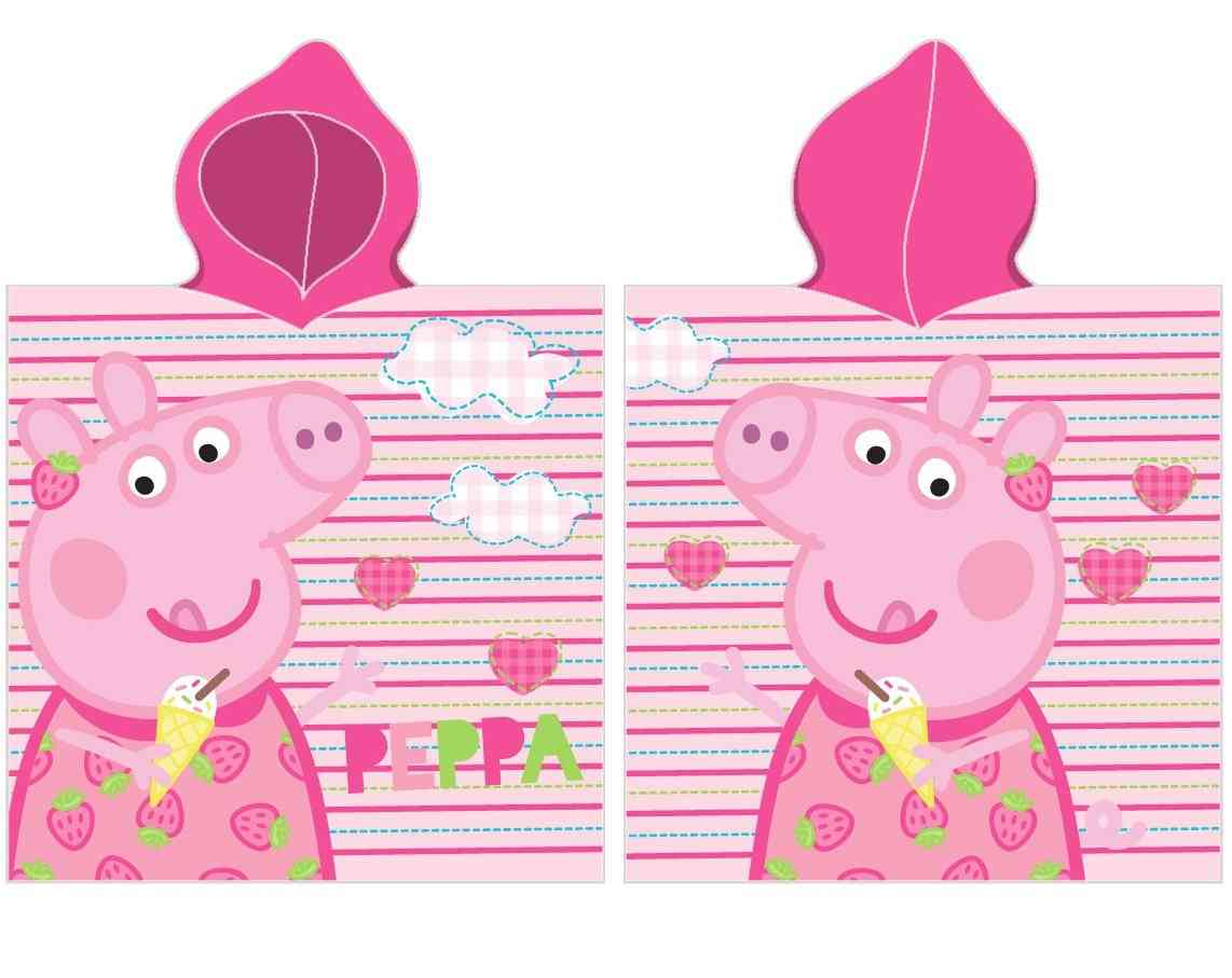 Carbotex Detské pončo s kapucňou - Peppa pig - 50x115cm