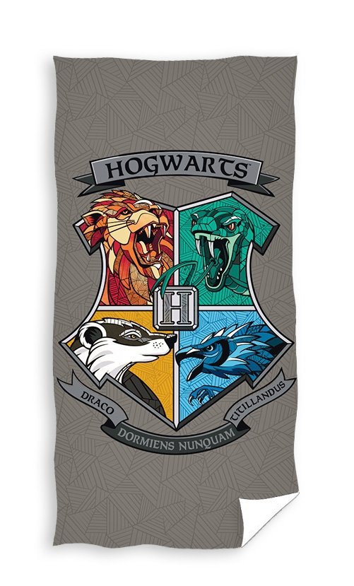 Carbotex Detská plážová osuška Harry Potter Hogwarts, 70x140cm