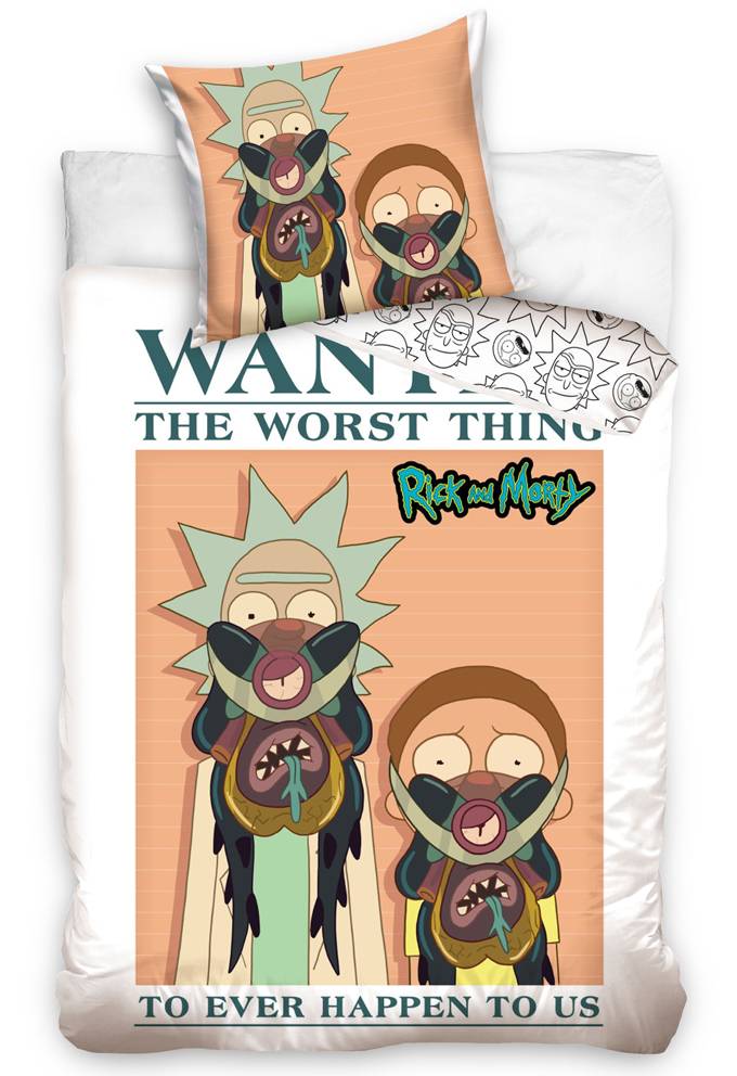 Bavlnené detské obliečky na posteľ Rick and Morty Rozmer: 1x70x90 / 1x140x200 cm