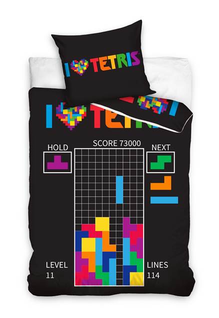 Carbotex Detské obliečky Tetris Rozmer: 1x70x90 / 1x140x200 cm