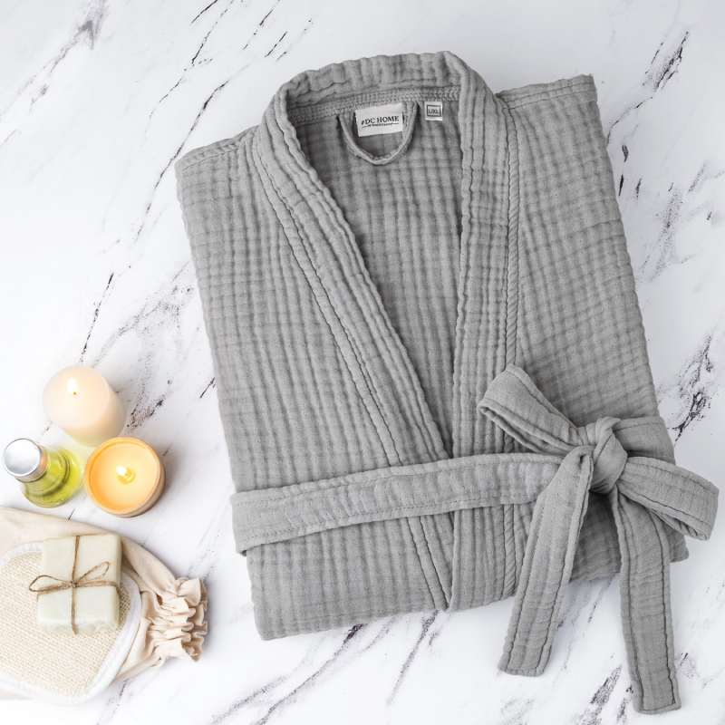 DC Home Bavlnený župan Kimono grey, S/M