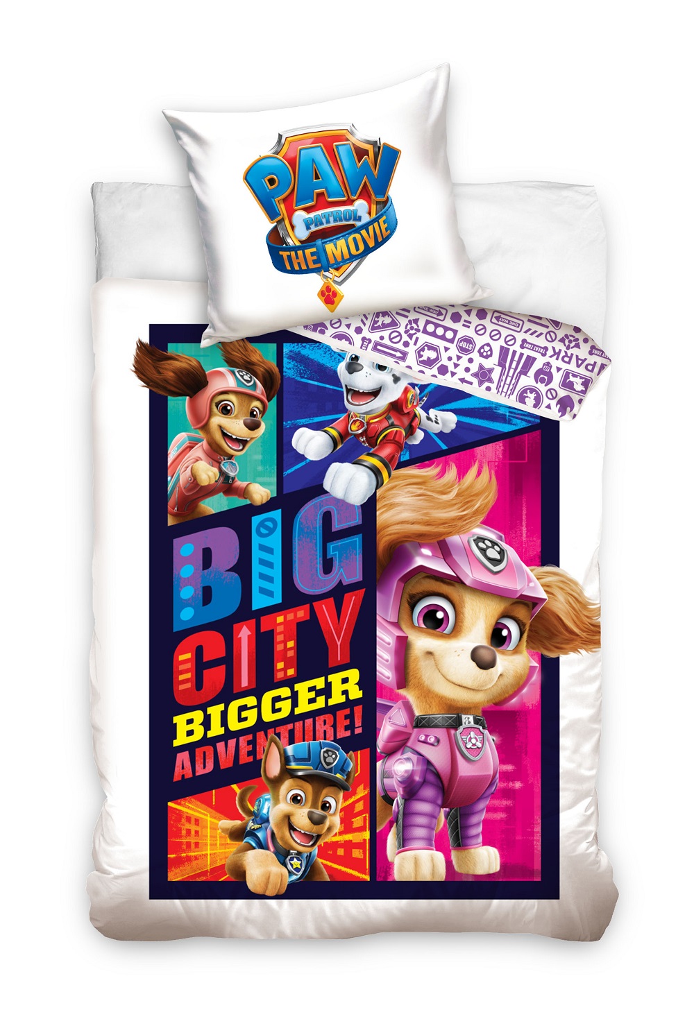 Jemné bavlnené obliečky Paw Patrol pre dievčatá Rozmer: 1x70x90 / 1x140x200 cm