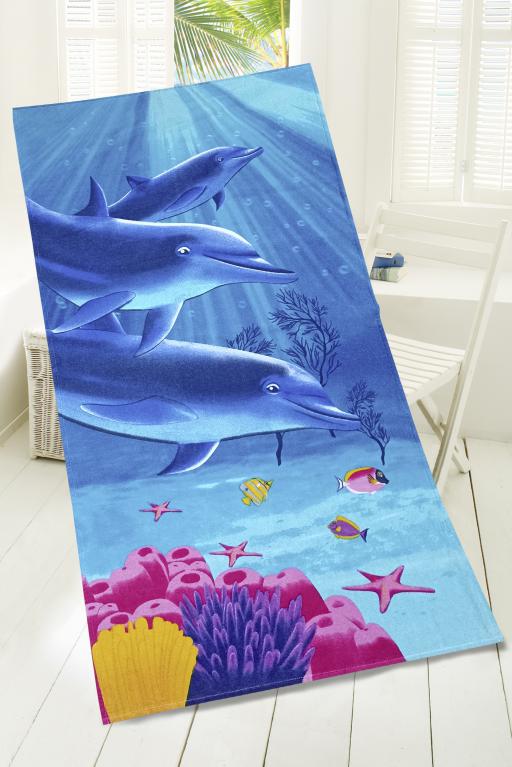 Greno Plážová osuška Dolphins 75x150cm