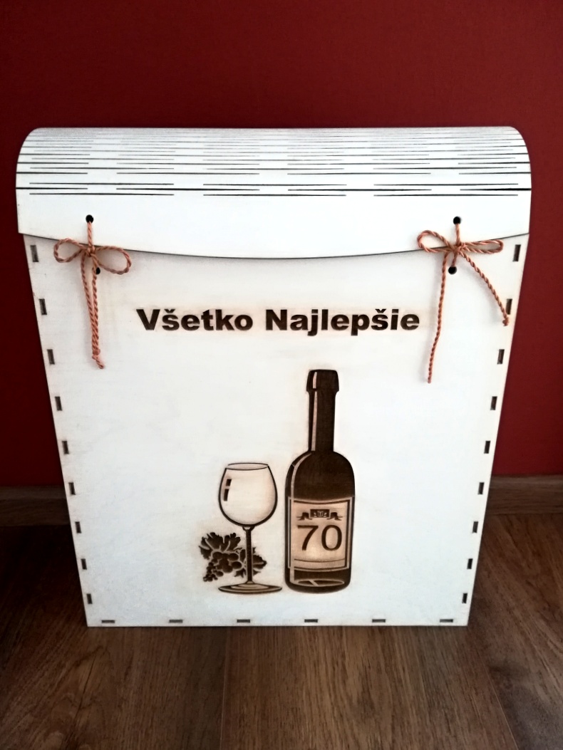 Dárková krabice na víno a skleničky
