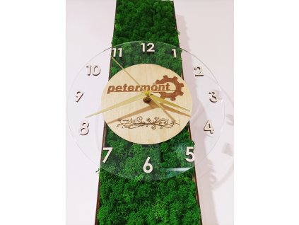 Reklamní mechové hodiny Petermont
