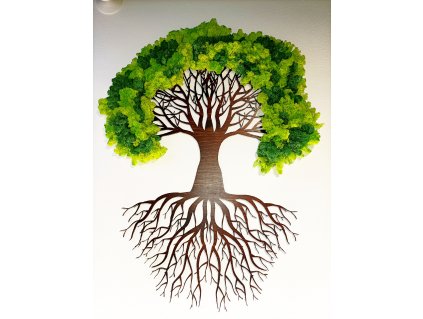 Mechový obraz strom života vícebarevný mech