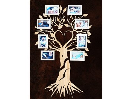 Dřevěný strom života s fotorámečky
