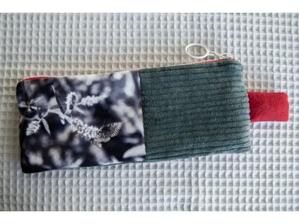 penál | zeleno-vínový s motýlem