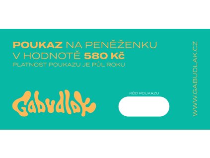 Poukaz na peněženku v hodnotě 580 Kč
