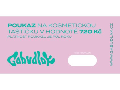 Poukaz na kosmetickou taštičku v hodnotě 720 Kč