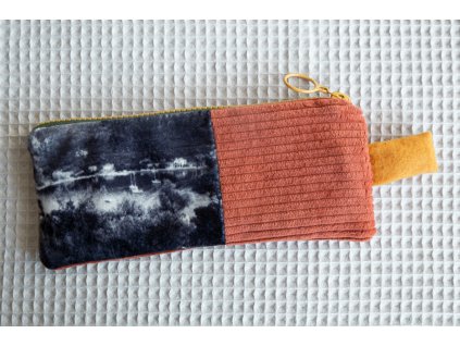 penál | cihlovo-hořčicový s loďkami