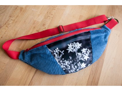 manšestrová ledvinka | modrá