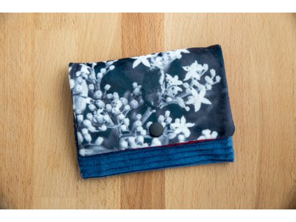 manšestrová peněženka | modrá