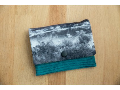 manšestrová peněženka | tyrkys