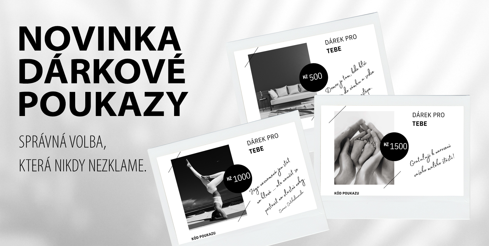 Dárkový poukaz na nákup zboží v e-shopu www.gadeo.cz