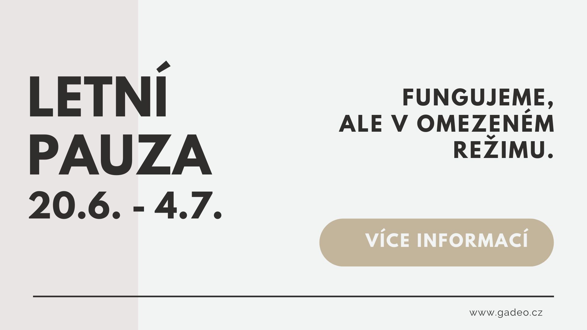 Letní pauza 2025