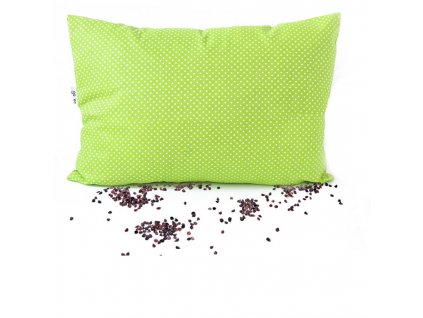 GADEO nahřívací pohankový polštářek LITTLE DOTS LIME (Rozměry 28x38 cm, Výplň pohankové slupky se směsí bylin)