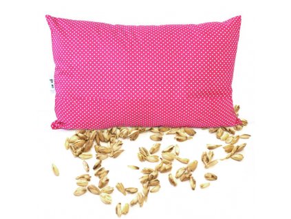 GADEO nahřívací špaldový polštářek LITTLE DOTS fuchsia (Rozměry 28x38 cm)