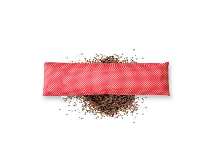 GADEO nahřívací pohankový bederní polštářek LITTLE DOTS RED do mikrovlnky