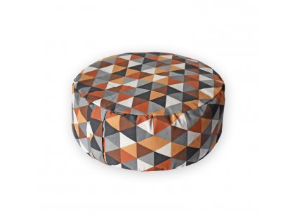 GADEO meditační sedák TROJÚHELNÍKY hnědé (Výplň polštář se špaldovými slupkami + potah)