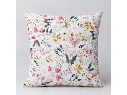 Botanical Watercolor Print Pillow