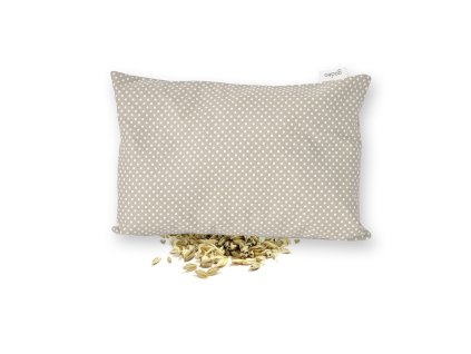 GADEO nahřívací špaldový polštářek LITTLE DOTS, beige (Rozměry 28x38 cm)