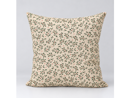 Botanical Berry Linen Throw Pillow
