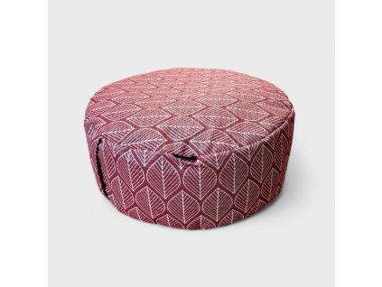 GADEO meditační polštář LISTY, červená  meditační sedák