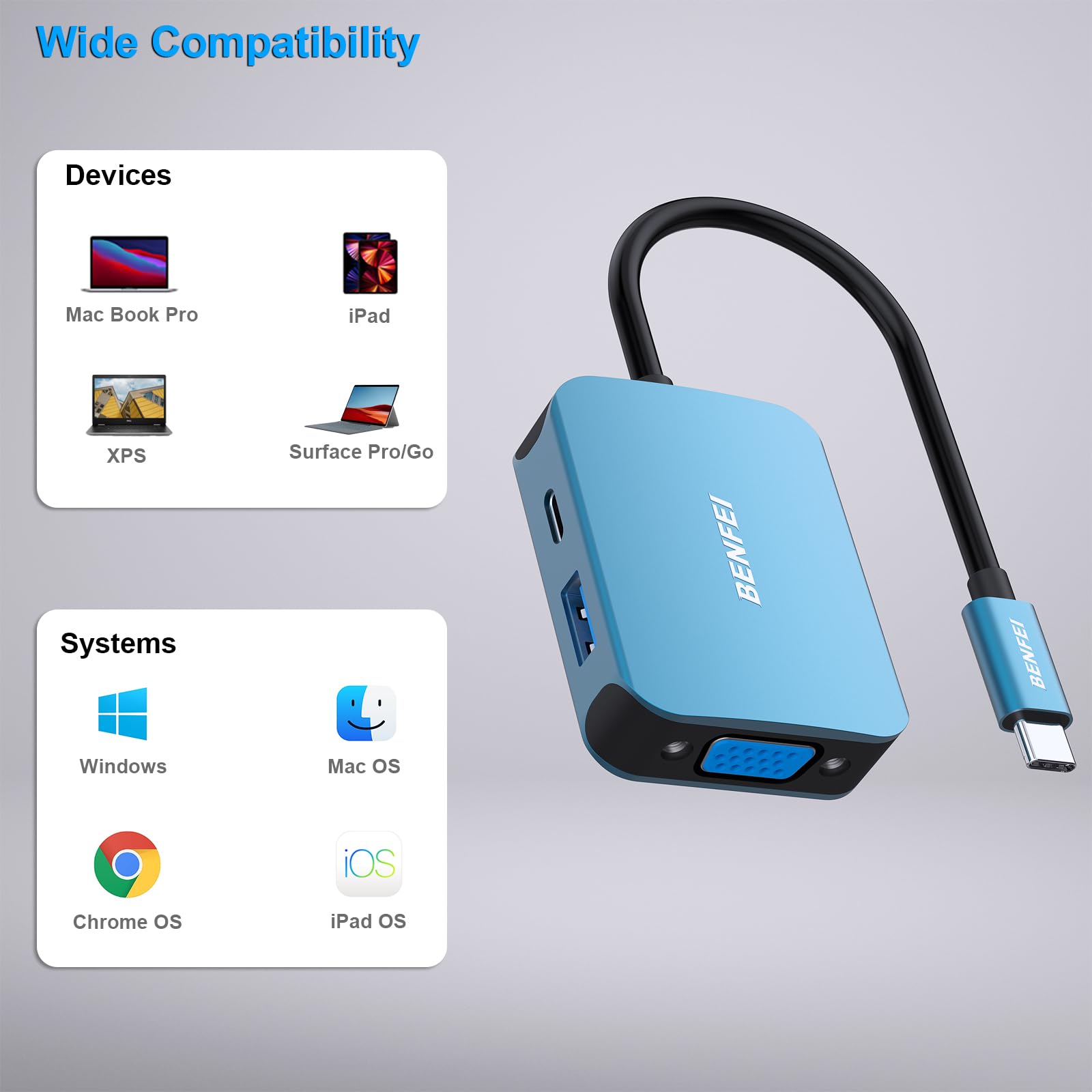 BENFEI USB-C HUB 5v1 BENFEI USB-C HUB 5v1