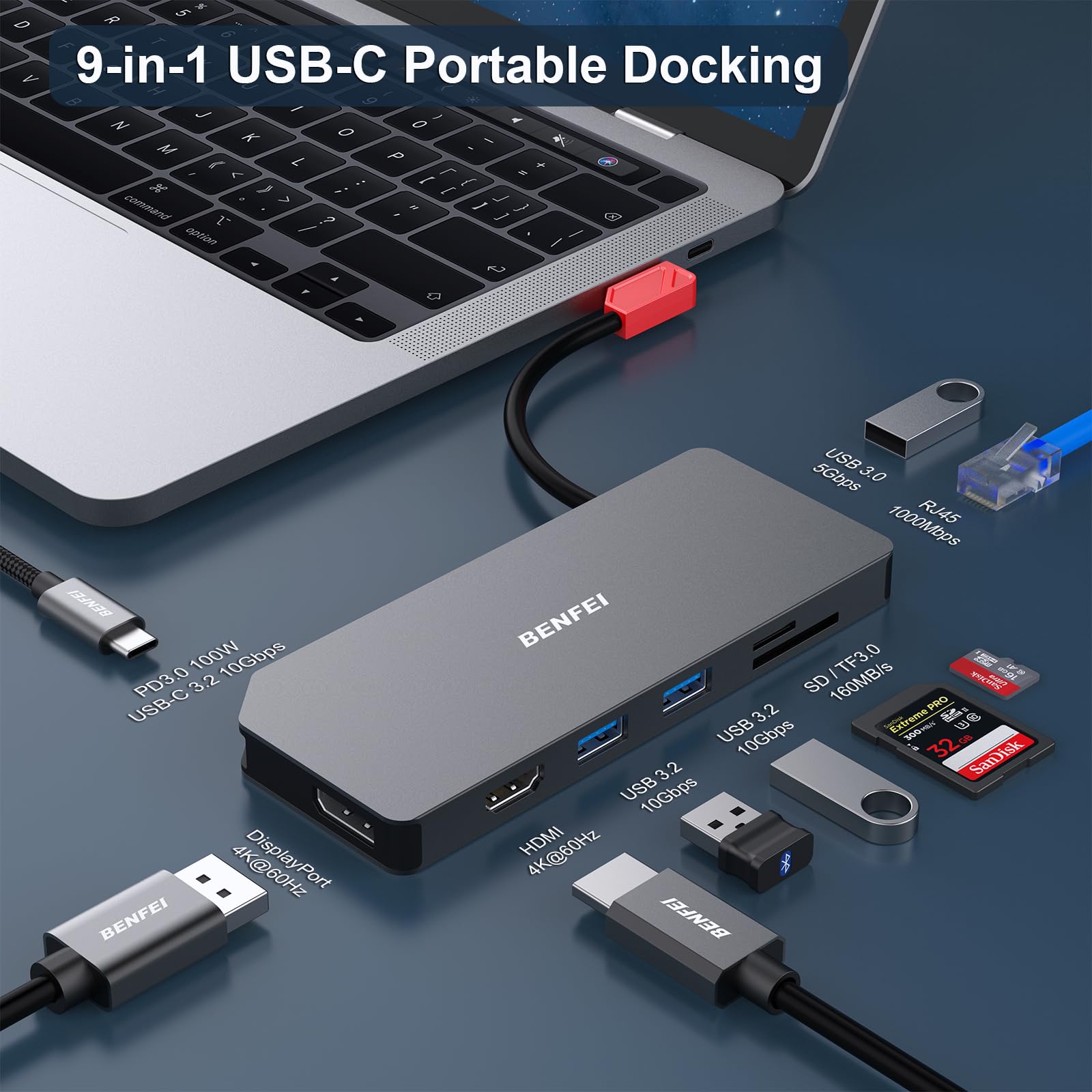 BENFEI USB-C HUB 9v1 BENFEI USB-C HUB 9v1