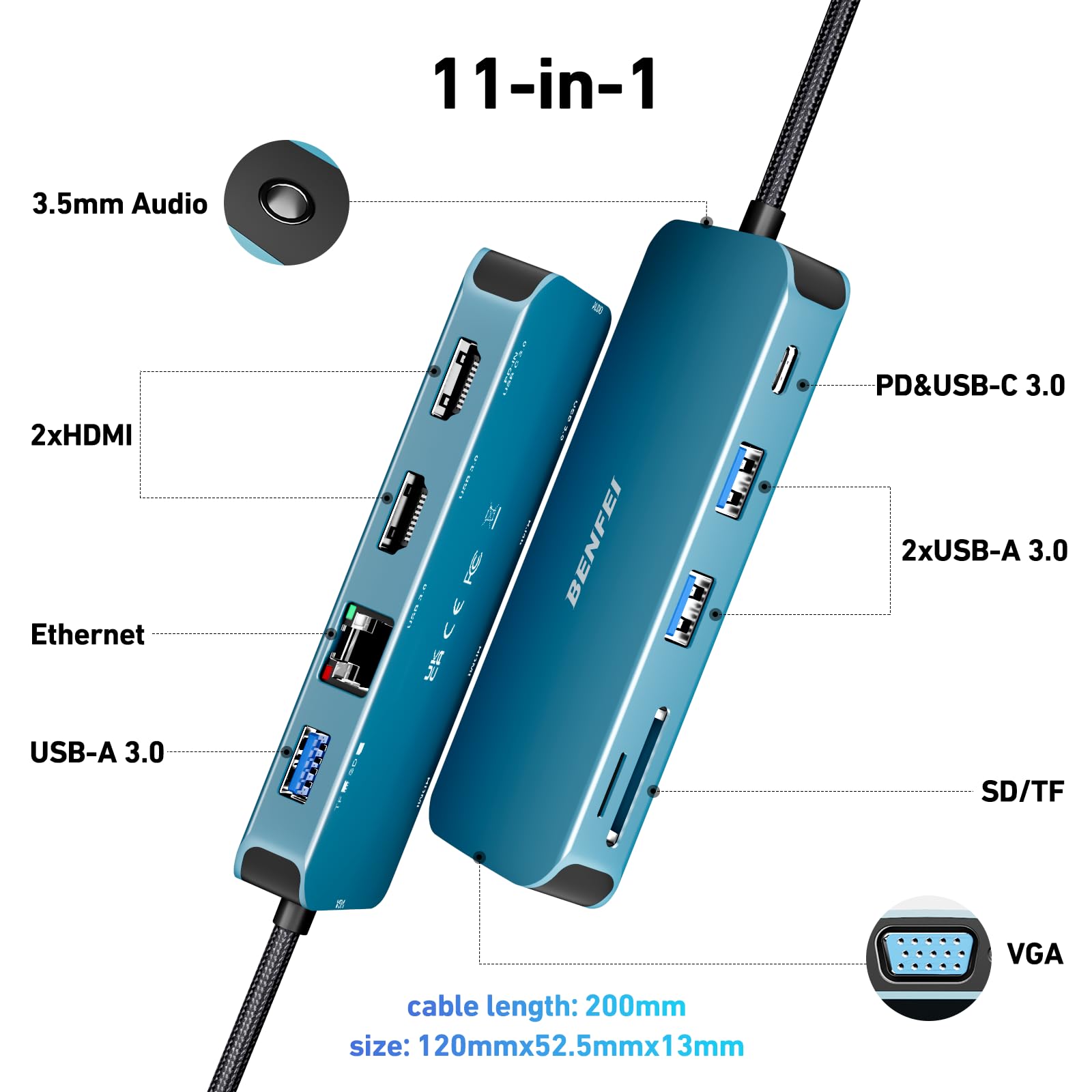 BENFEI USB-C HUB 11v1 BENFEI USB-C HUB 11v1