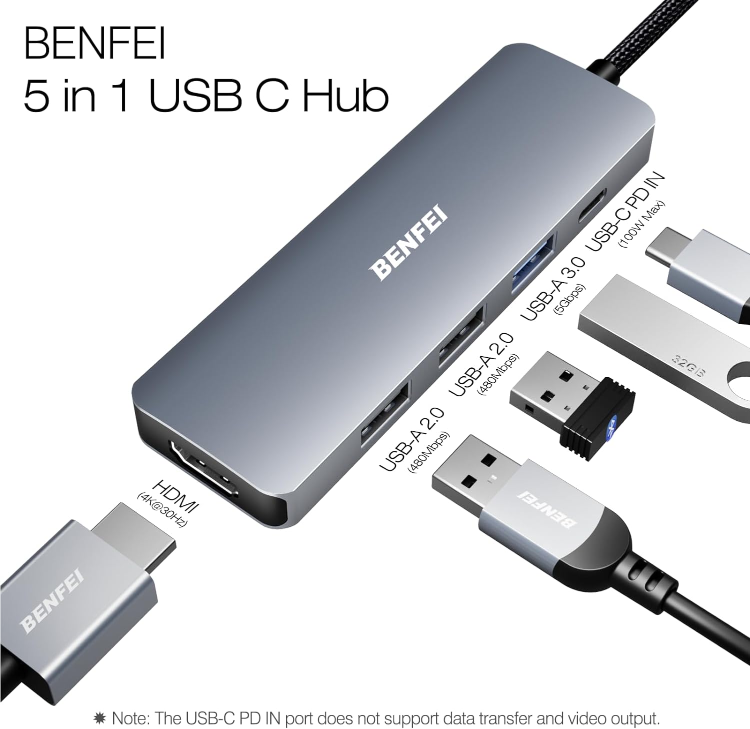 BENFEI USB-C HUB 5v1 BENFEI USB-C HUB 5v1
