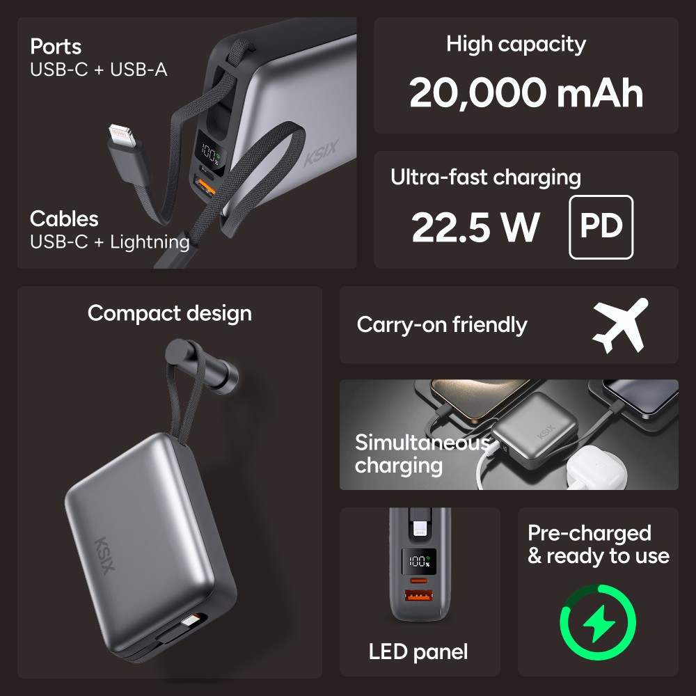 Ksix 20 000 mAh powerbanka