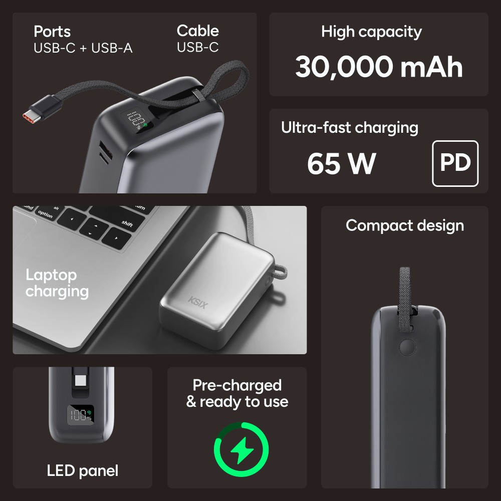 Ksix 30 000 mAh powerbanka
