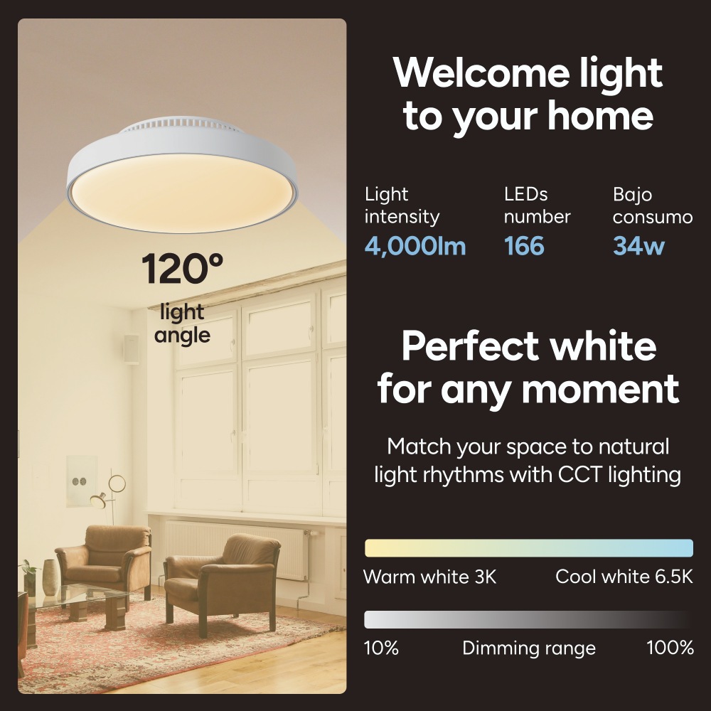 Ksix Mistral stropní světlo a větrák